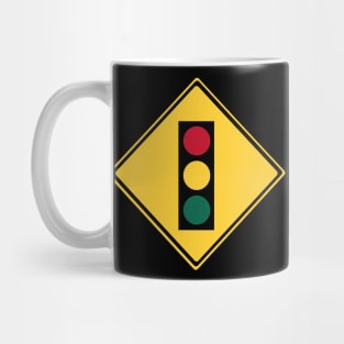 Traffic Lights Symbol Warning Sign Mug